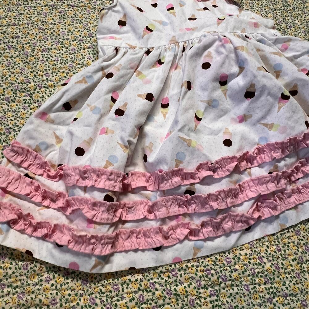 GYMBOREE BABY GIRLS SUMMER ICE CREAM PRINT DRESS SIZE 3/6M EUC - Picture 2 of 4